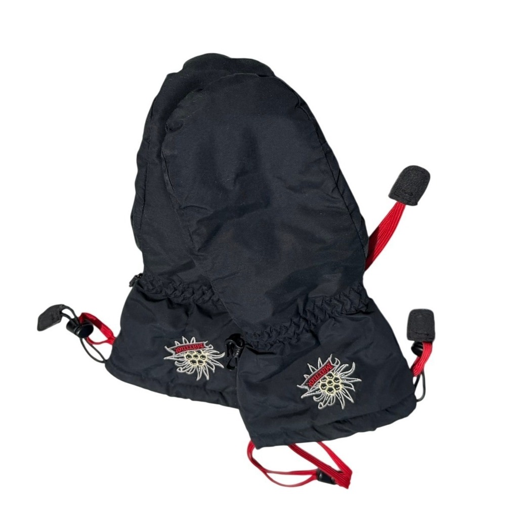 Marmot Women's Black Sz Small Nylon and Leather Ski Snow Mitten‎ Set